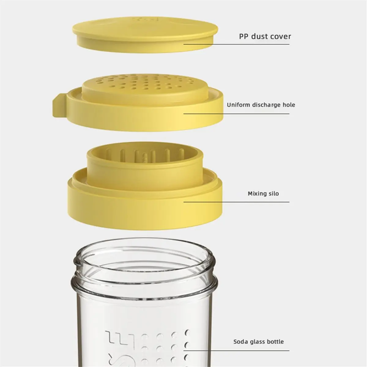 Cheese ,Transparent Seasoning Jar with Sealable Lid for Sugar Matcha Spices,Spice Dispenser Kitchen