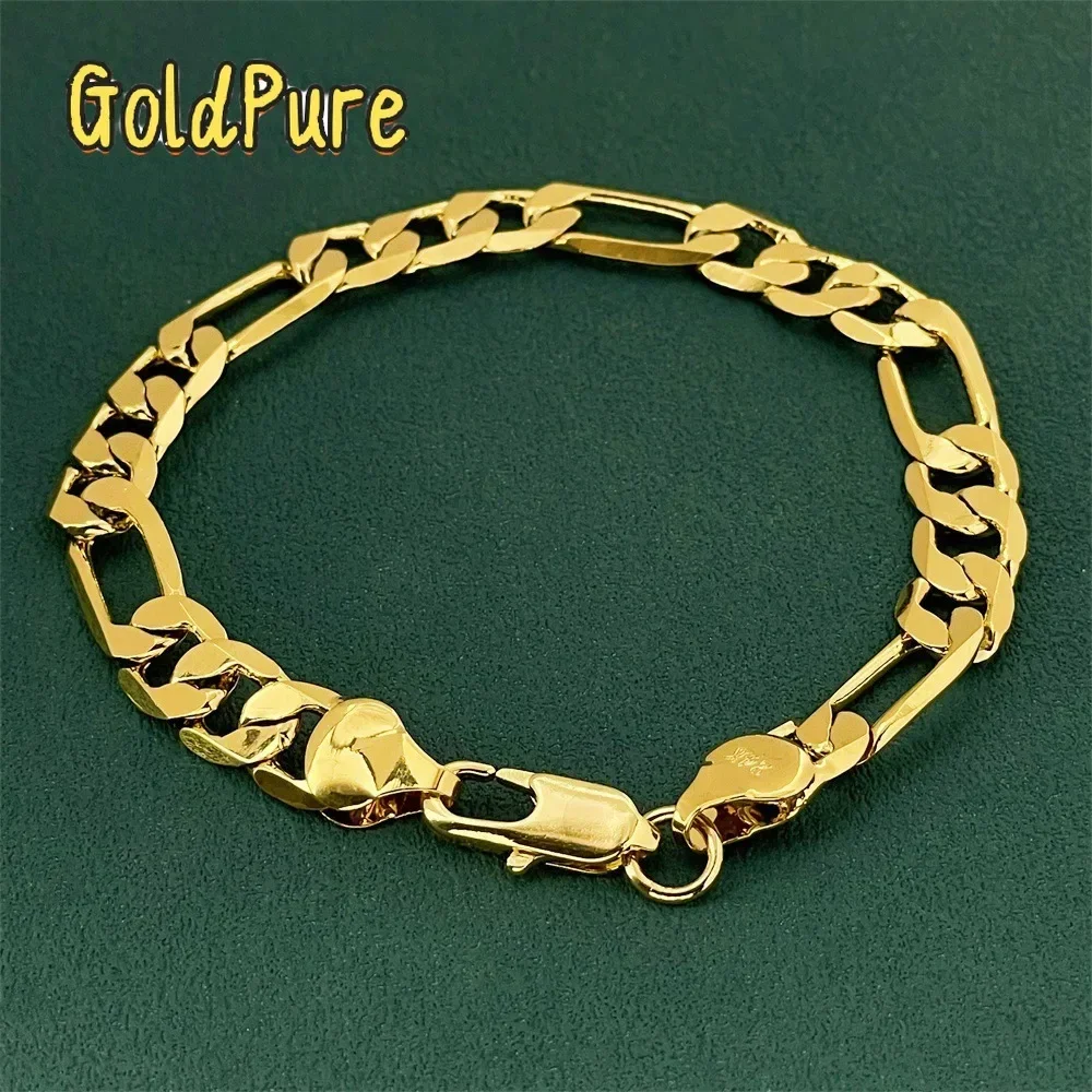 

Goldpure Men's Bracelet 8MM Three to One Ferrero Bracelet