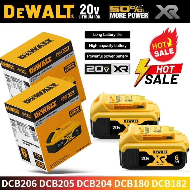 

100% Brand New High-power Original DEWALT 5AH 6AH 9AH DCB203 18V 20V 60V Lithium-ion Battery For Dewalt DCB206 DCB205 DCB204