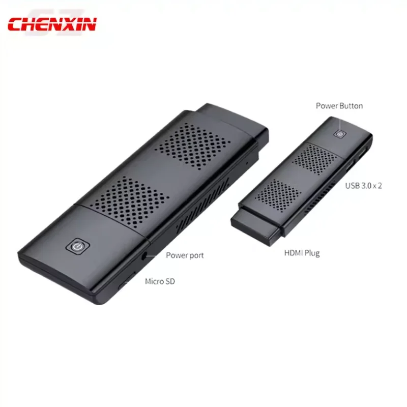 CHENXIN M1K Intel Gemini Lake J4125 رباعي النواة كمبيوتر صغير Win11 8G DDR4 256G SSD ثنائي النطاق WIFI BT4.2 2 × USB3.0 HDMI2.0 Mini PC Stick