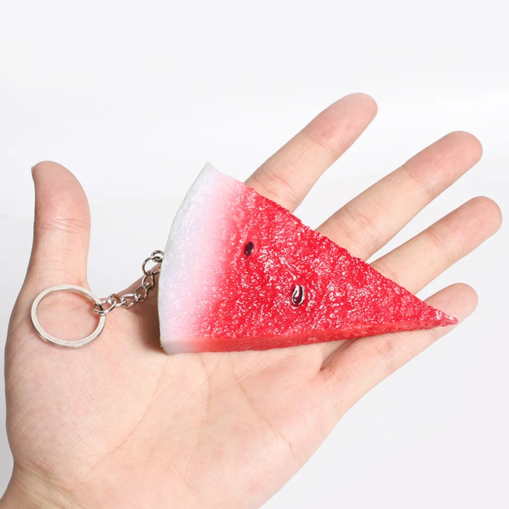 

2Pcs Keychain Accessories Sliced Watermelon Keyrings Bag nament Pendant Charms DIY Decor Lightweight Stylish Firm Durable