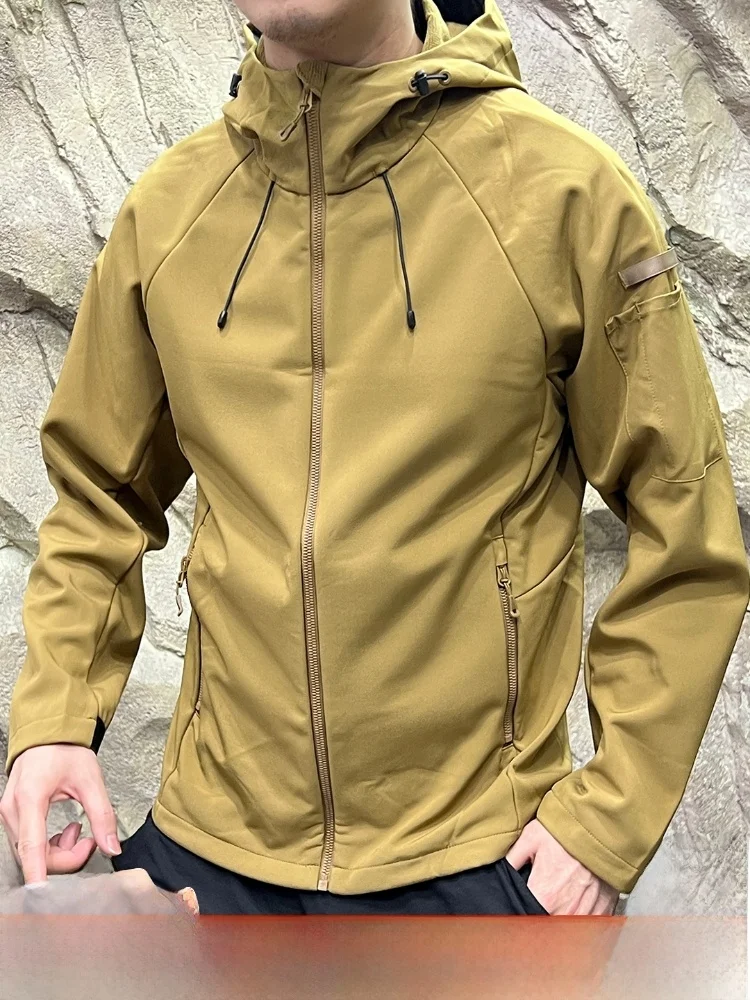 

Outdoor Men's Fce Softell Jaet Waterproof Hiking Series New Autumn Winter Stand Fit Long Sve Zipper Closure Hooded