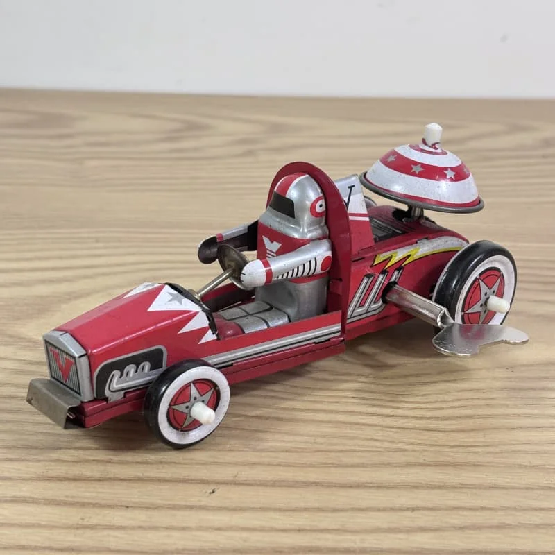 

Funny Collection Retro Wind Up Toy Metal Tin Figures Model Vintage Toy Clockwork Toy F1 Racing Racer Sports Car Gift