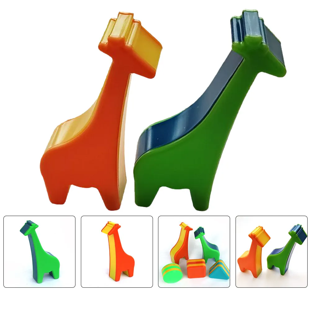 

4Pcs Giraffe Shaped Maracas Kids Musical Shaker Instrument Stimulates Hearing Attention Imagination Fine Motor Skills Baby
