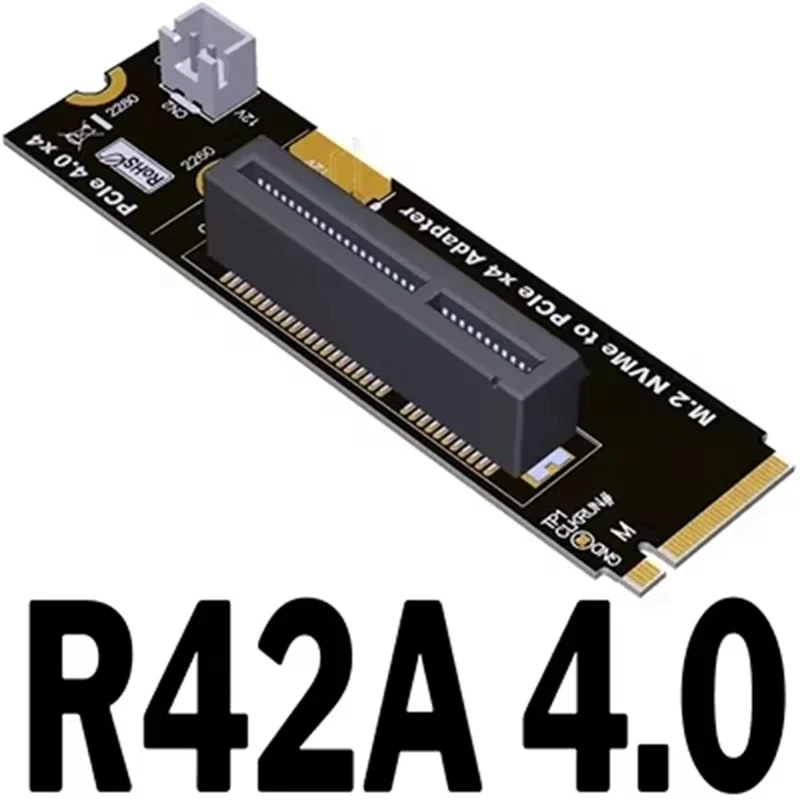 

A13E-M2 Nvme Key-M To PCI-E 4.0 X4 Riser Card Adapter Board Converter Card With SATA Power Cord For M.2 M Key 2260 2280 SSD