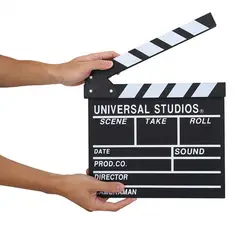 30 x 27cm Vlog Recording Director Cinema Clapperboard Video Scene TV Movie Clapboard