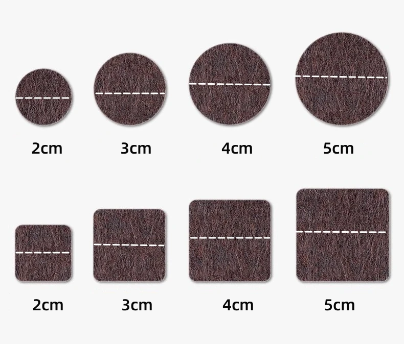 Felt Chair Leg Pads 5mm Thick Floor Scratch Protector Mat Mute Non-slip Self Adhesive Foot Pad for Furniture Accessories