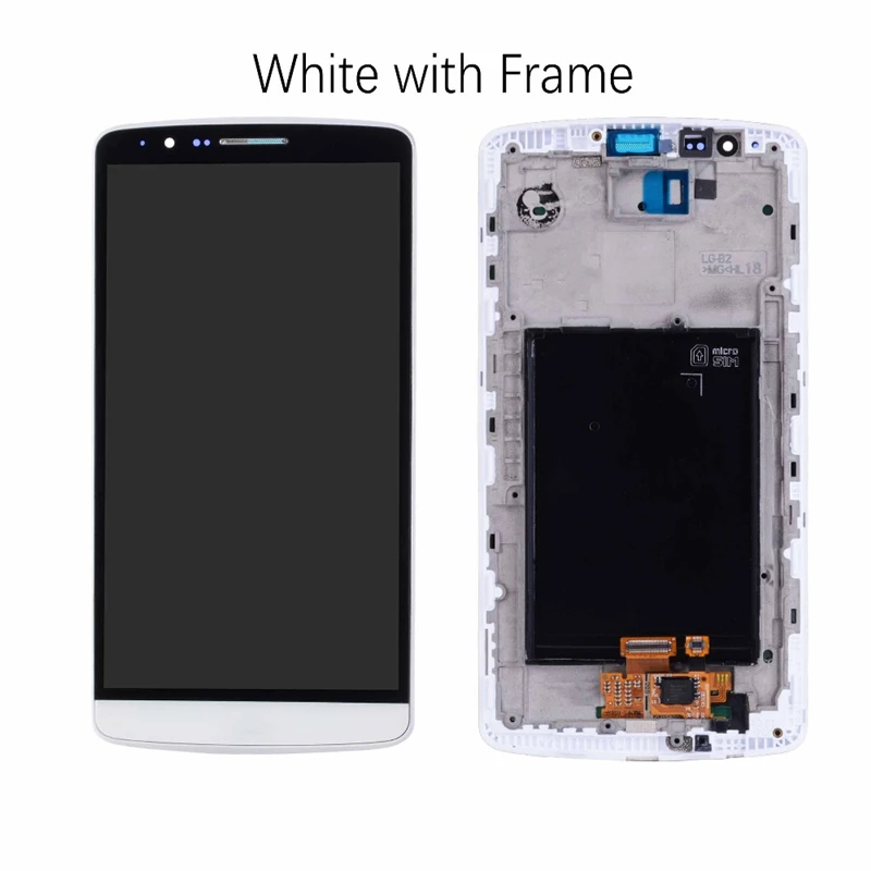 Screen For LG G3 LCD D850 D851 D855 Display Touch Digitizer Assembly With Frame Black White Gold Replacement Parts