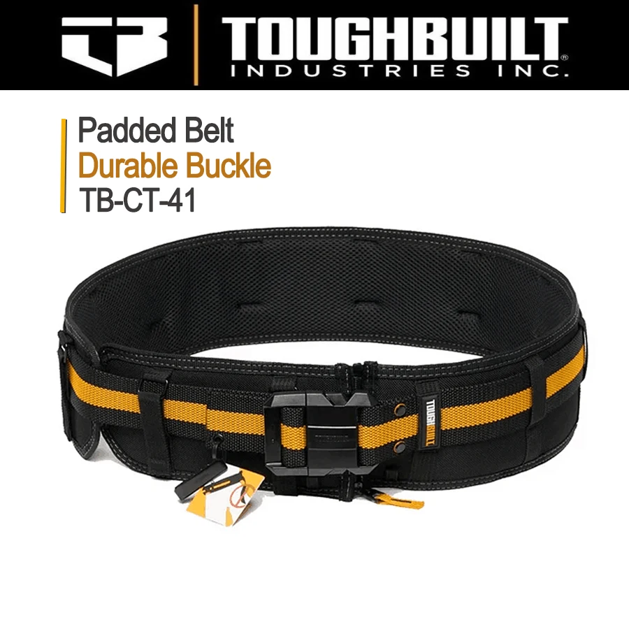 TOUGHBUILT-Cinto acolchoado, fivela resistente, suporte traseiro, adequado para clipe de saco de cintura, Tech Hubs, TB-CT-41, TB-CT-150, 3 pcs