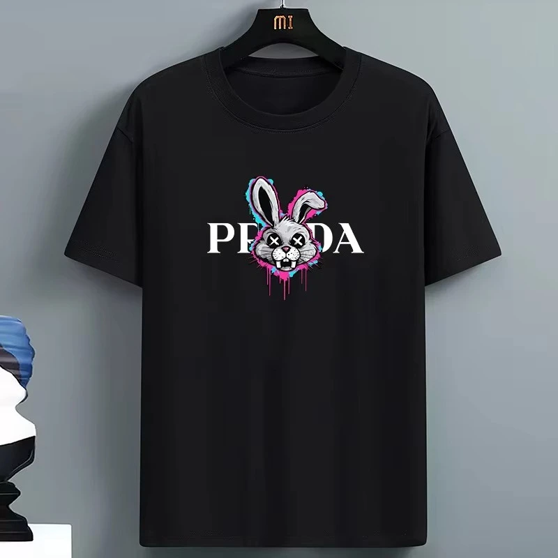 

Лето 2029, мужская футболка высокого качества с принтом кролика, свободная мужская футболка с круглым вырезом и коротким рукавом, повседневная мужская футболка, футболка