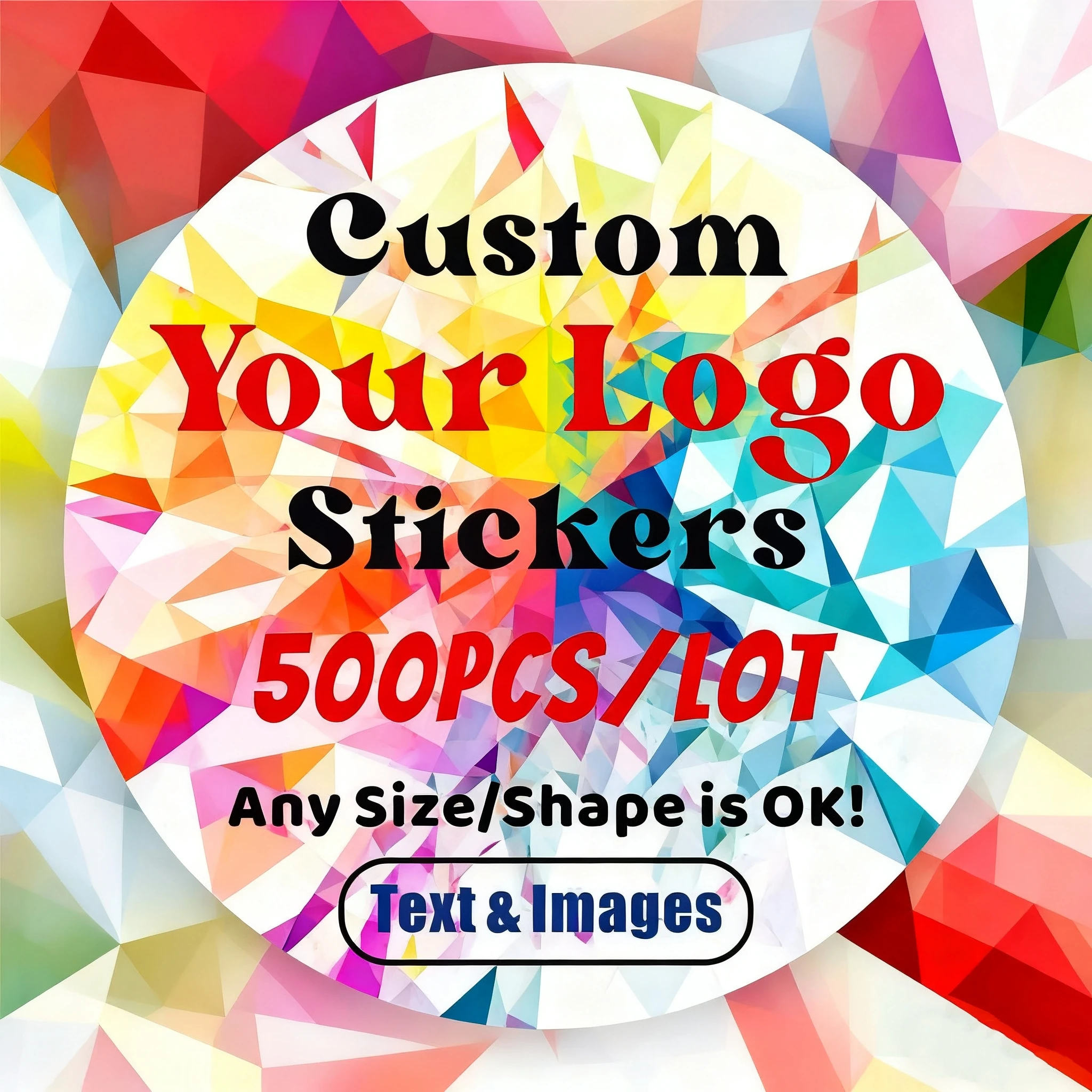 

500PCS Custom Stickers with Personalized Logo Design Your Own Wedding Birthday Gift Stickers for Business Personalize Stickers