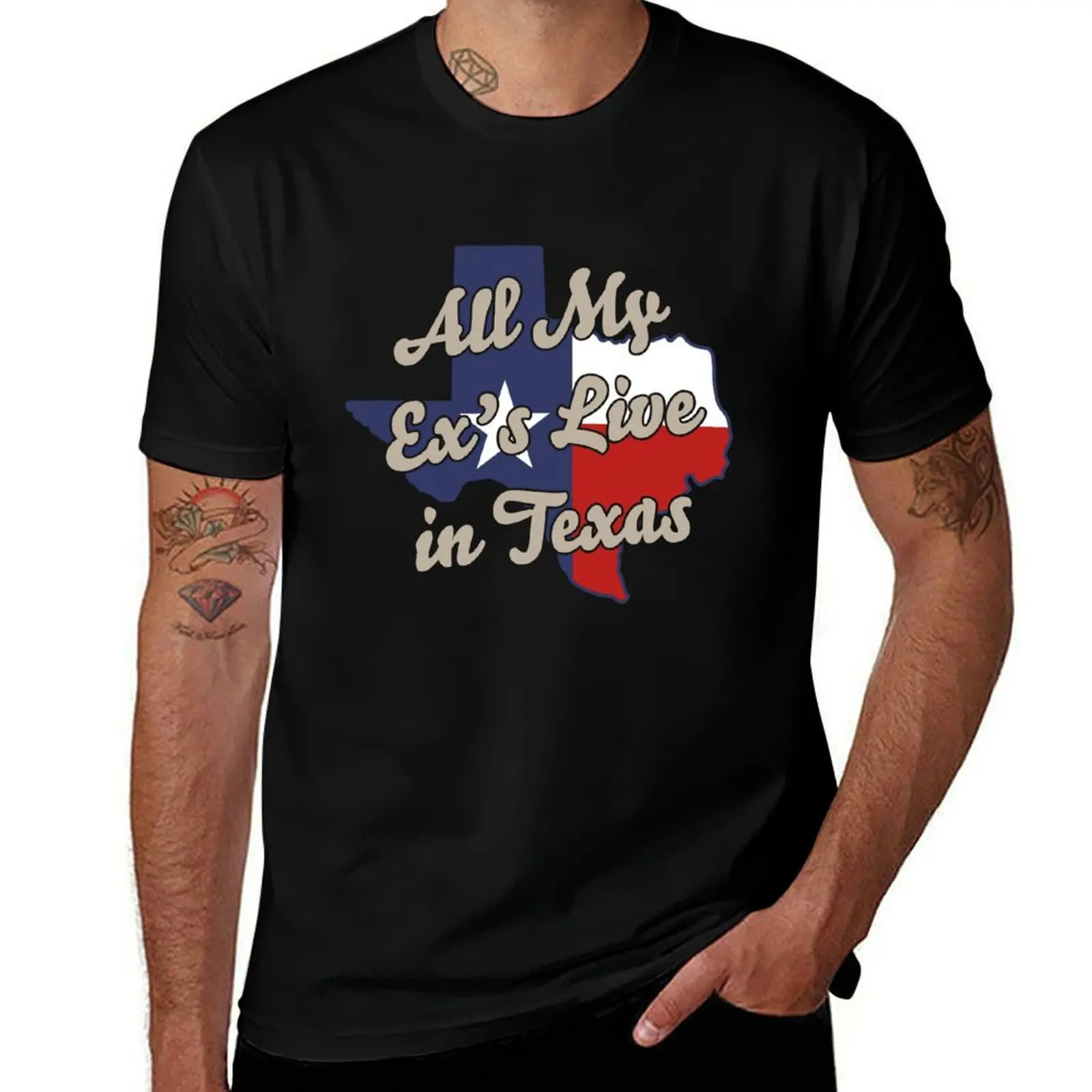 

All my Ex's Live in Texas George Strait, Texas T-Shirt graphic tee shirt Luxury man anime t shirts mens t shirts
