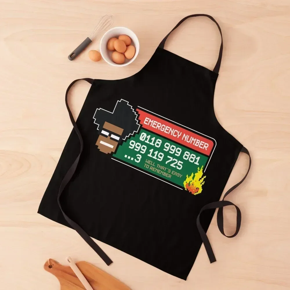 

The IT Crowd Emergency Number Apron kitchen utensil Teacher For Man bib Apron