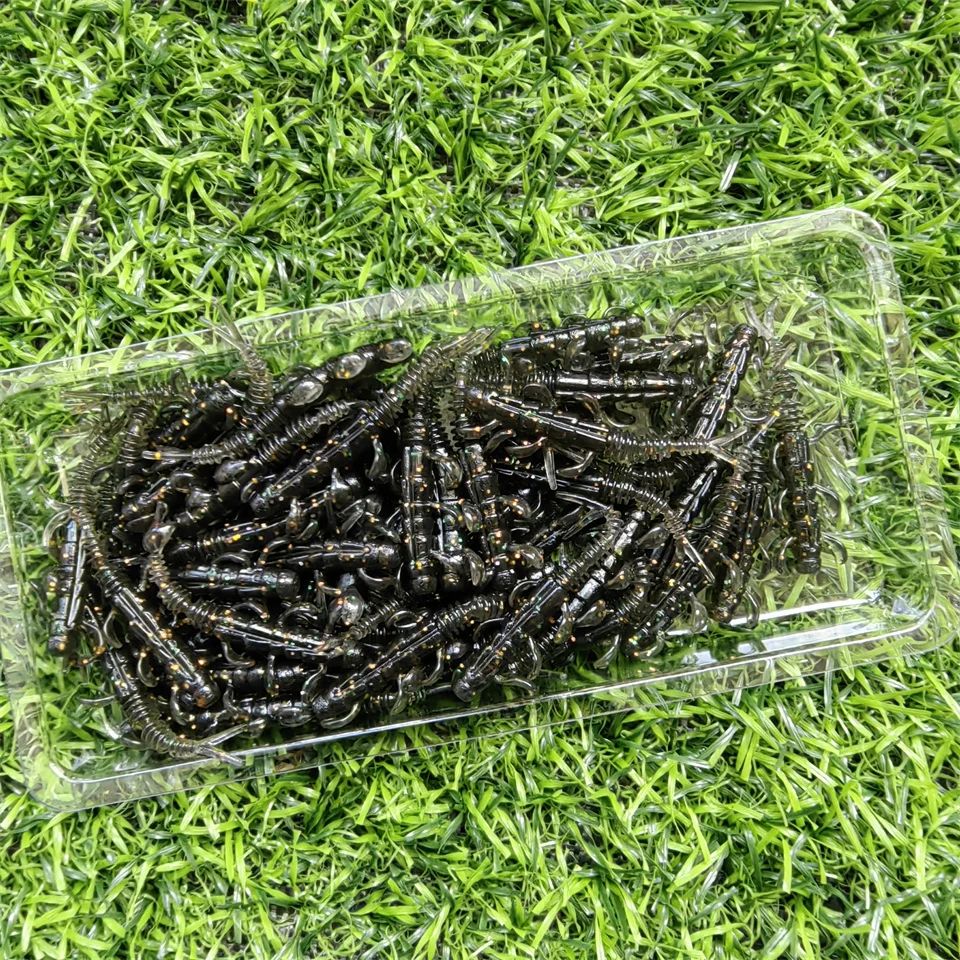 40PCS TPE Mini Wurm Weiche Angeln Lockt Jig Wobbler 0,35g/40mm Silikon Künstliche Köder Bass karpfen Pesca Angelgerät – Detail 7