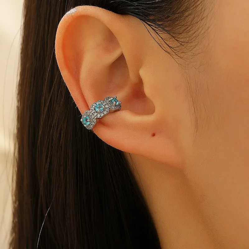 

1 Piece SOHOT Europe and America Charming Zircon Clip Earring for Women Fine Jewelry Minimalist Accessories Wholesale