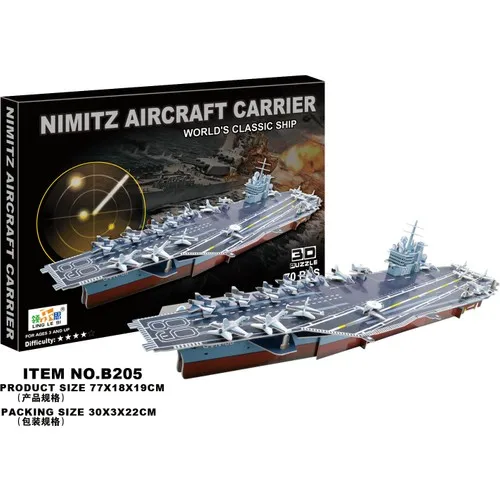 Cc Toy 3D Puzzle Nimitz Aircraft Carrier - 70 Piece