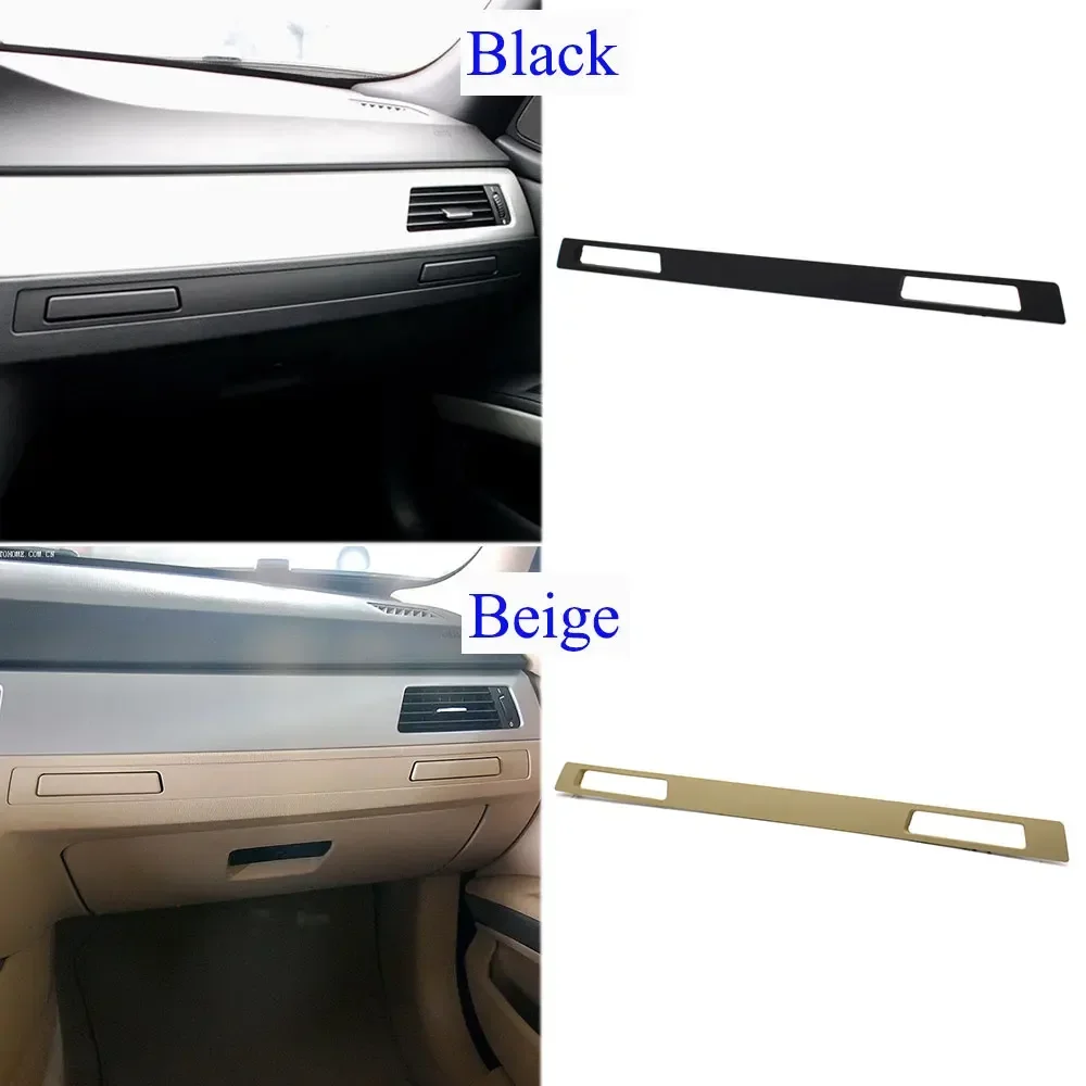 For BMW 3 Series M3 E90 E91 E92 E93 Front Dashboard Black Cup Holder Surround Panel Passenger Side Decoration Cover Trim Strip