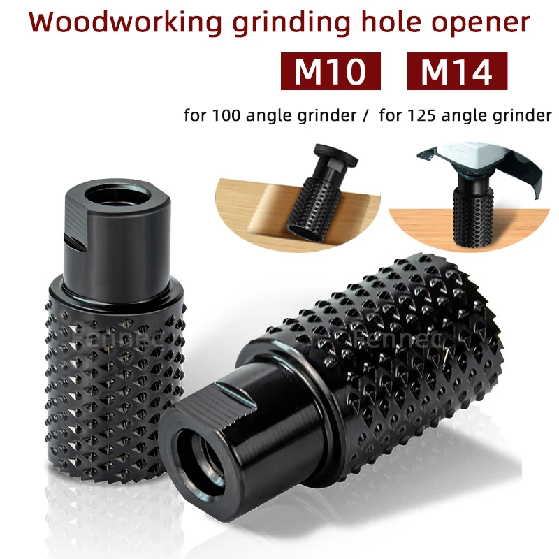 

M10/M14 Angle Grinder Rotary Grinding Head Wood Hole Opener for Metal and Wood Carving/Polishing/Engraving/Deburring