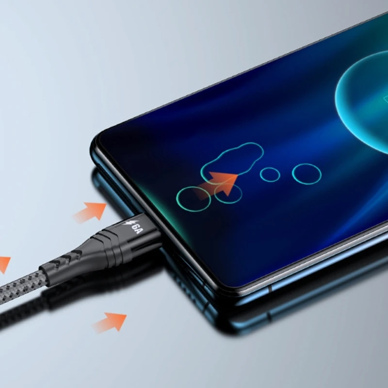 Kabel Data Ponsel Tipe C Ganda 1.2/1.5/2M Kabel Pengisi Daya Cepat Kabel Pengisi Daya Dua Dalam Satu untuk Ponsel/Tablet