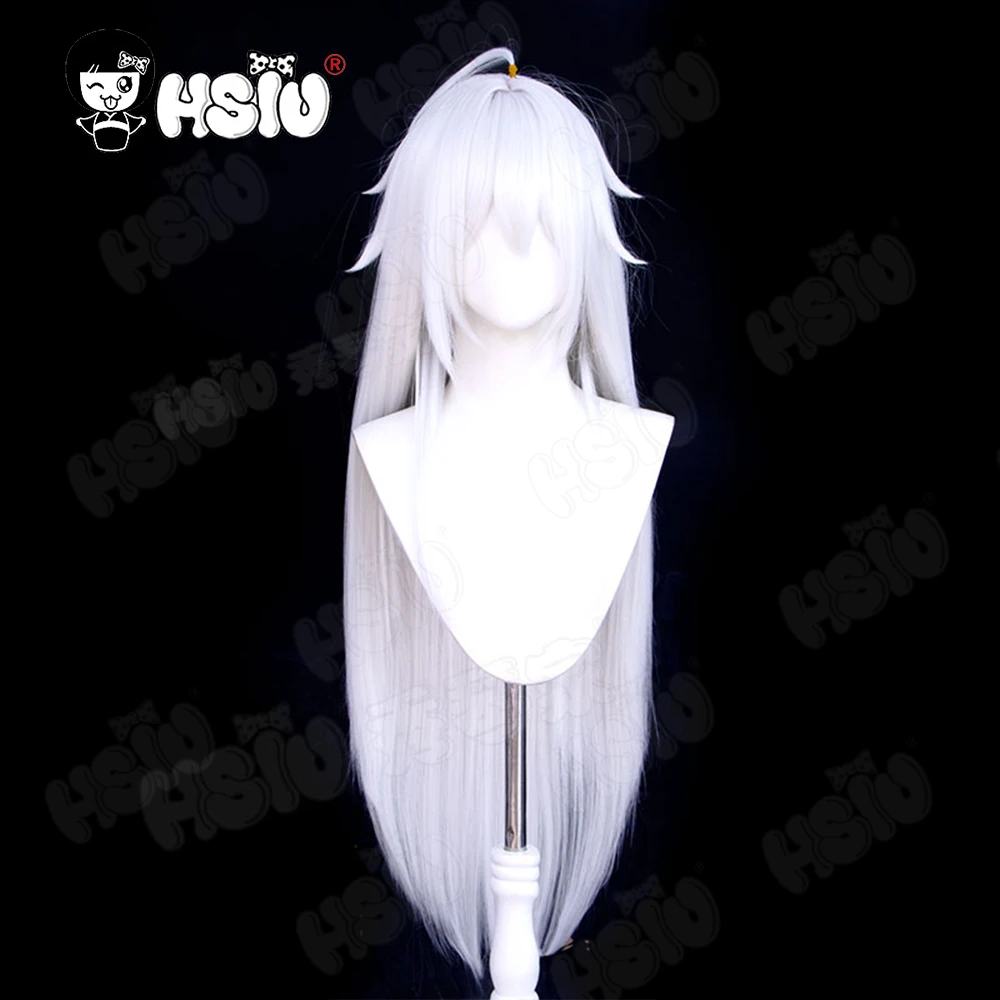 Game Punishing Gray Raven No.21 XXI Cosplay Wig Fiber synthetic wig「HSIU 」White jade perm craft long Wig+Wig cap