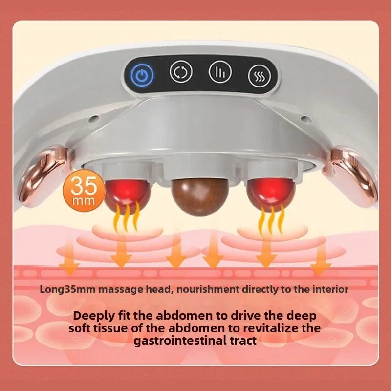 

Инструмент для массажа живота Массажер для живота Автоматический нагрев для улучшения точечного вермикала, растирание живота