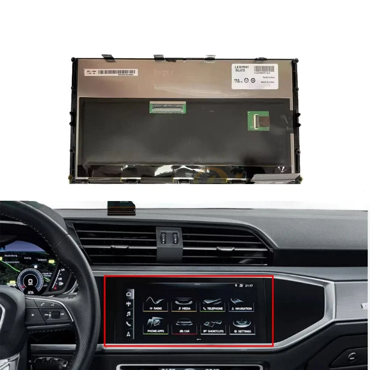 

10.1" LA101WH1(SL)(02) LA101WH1-SL02 Display for 2018-2022 Audi Q3 Navigation Radio LCD with Touch Screen OEM