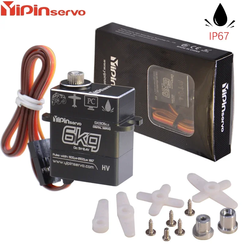 

Yipinservo 6kg Coreless Digital Micro Servos Full Metal Gear 180 Degree For SCX10 Trax Trx4 Trx6 G63 Replaces 2065 TRXXAS