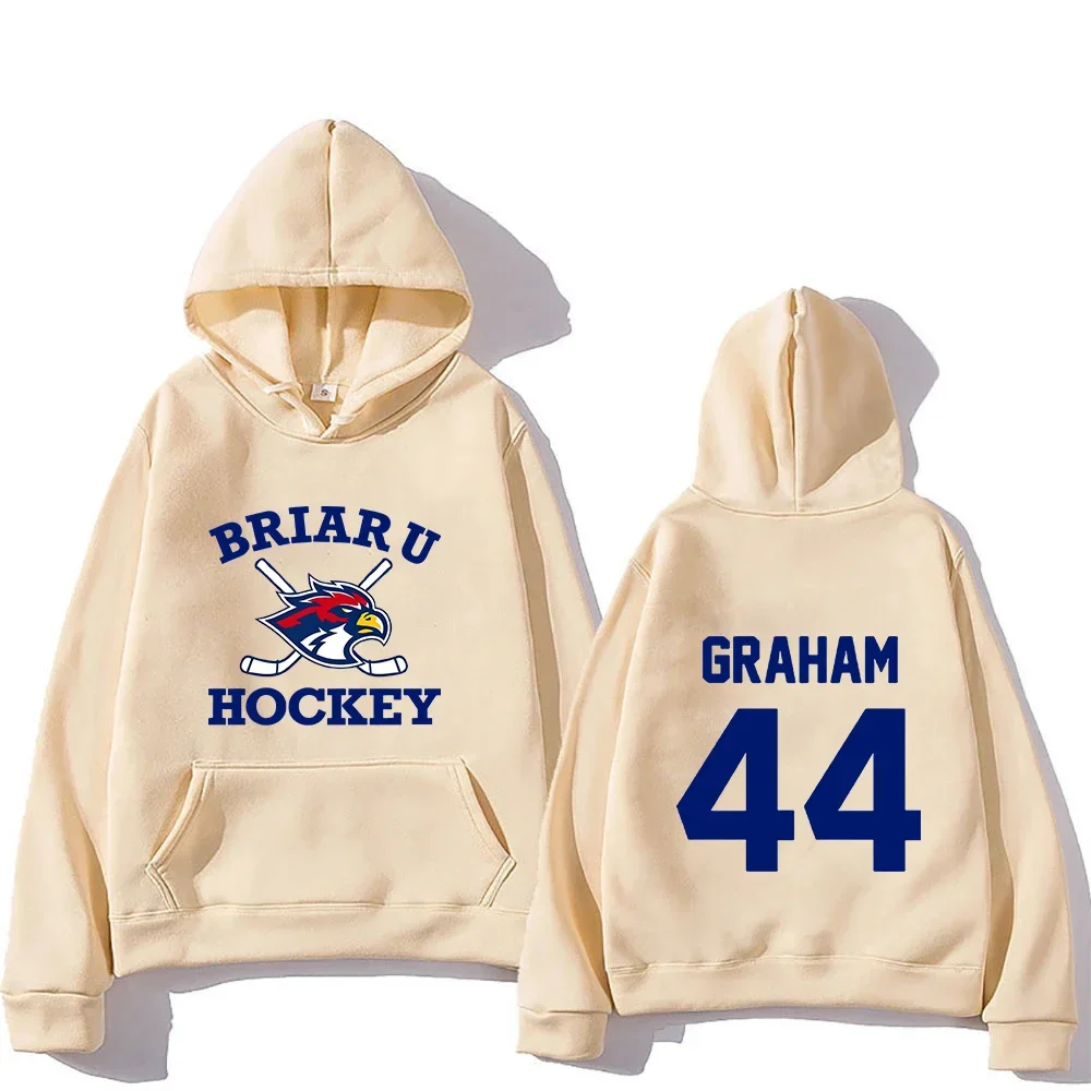 Briar University Hockey Graham 44 Hoodie Unisex Two Side Graphic Print Pullover Men Women Casual Autumn Winter Hooded Sweatshirt