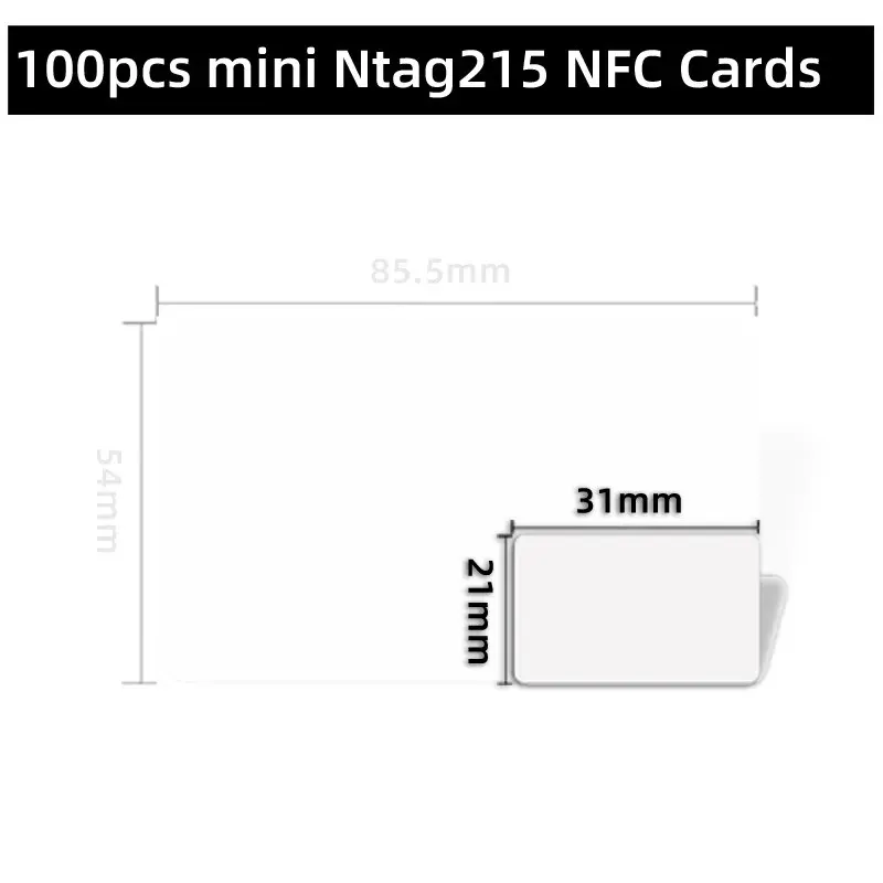 5YOA 100 stks 10 stks NFC Kaart Ntag215 Kaarten Munten Badge 215 Chip Sleutel 13.56 MHz Ultralight Universele ISO IEC14443A 25mm Waterdicht