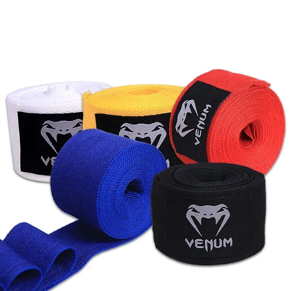 2Pcs Boxing Bandage Cotton Elastic Bandage Sanda Muay Thai Karate Sports Fist Bandage Fitness Hand Protector Wrist Wrap Handband