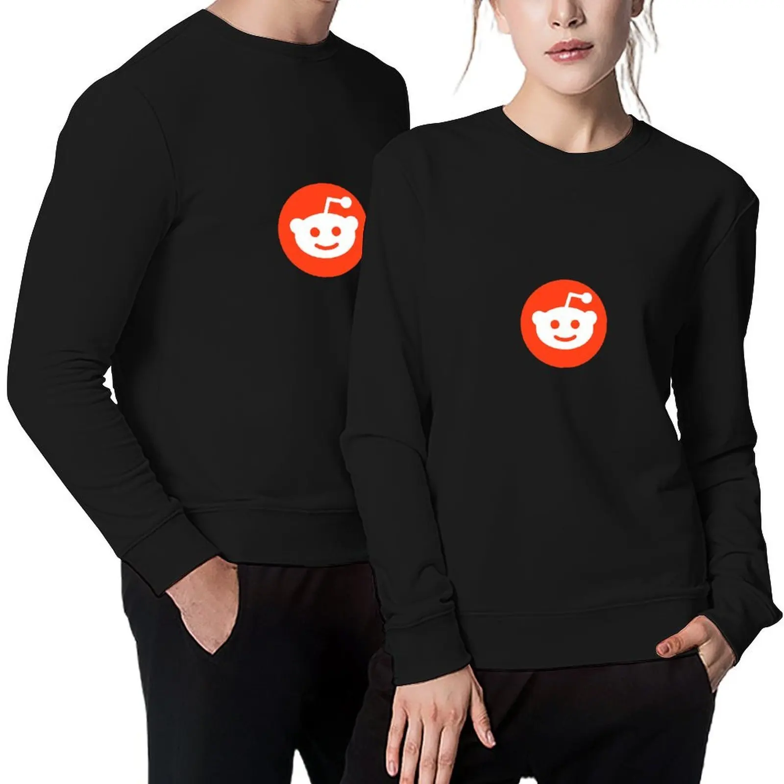 ملابس بلوفر بشعار Reddit للرجال ملابس الخريف الكورية بلوزة رجالية بقلنسوة