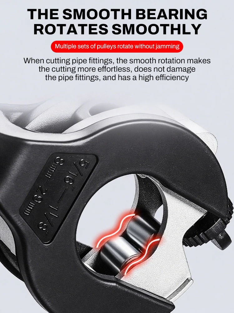 1/2 pces cortador de tubulação de catraca, tesoura de tubulação de catraca para cortar 8-29mm tubos de cobre/alumínio de aço inoxidável corte de mangueira