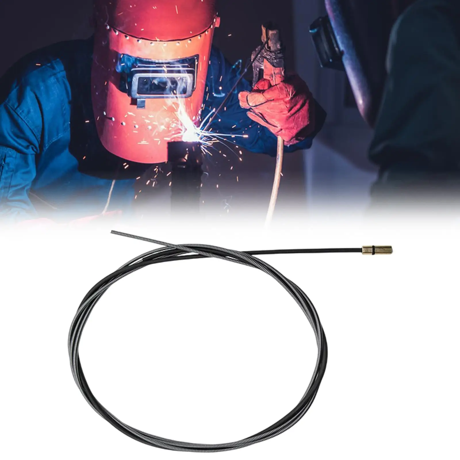 Mig Torch Liner Welder Welding Wire Liner 10 ft Copper Connector Professional High Strength Steel Core Welding Torch Liner