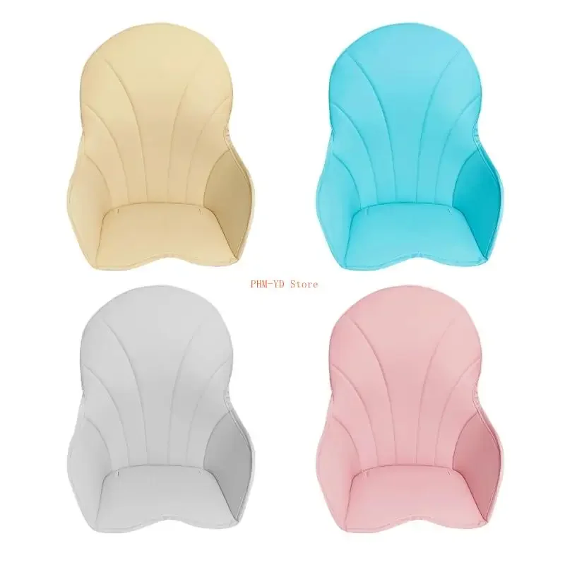 28TD Baby Dining Chair Protector Cover PU Leather Cushion for Highchairs Easy Cleaning and Convenient Installation