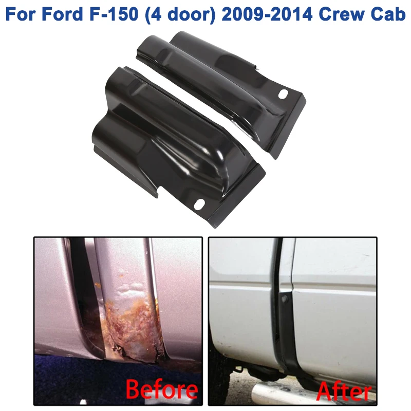 

1Pair Steel Door Outer Cab Panel Corners Ford F-150 (4 door) 2009-2014 Crew Cab Replac Truck Body Repair Steel Cap Auto Parts