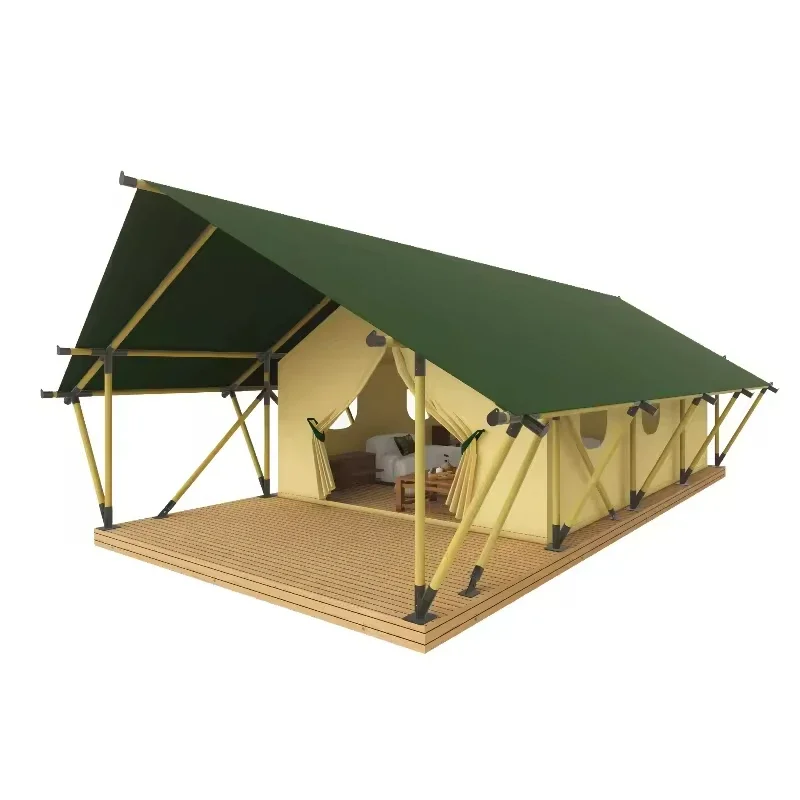 Tent Safari Glamping Thickened Waterproof PVC Wooden Structure Desert Hotel For Celebrating Events Camping Outdoor