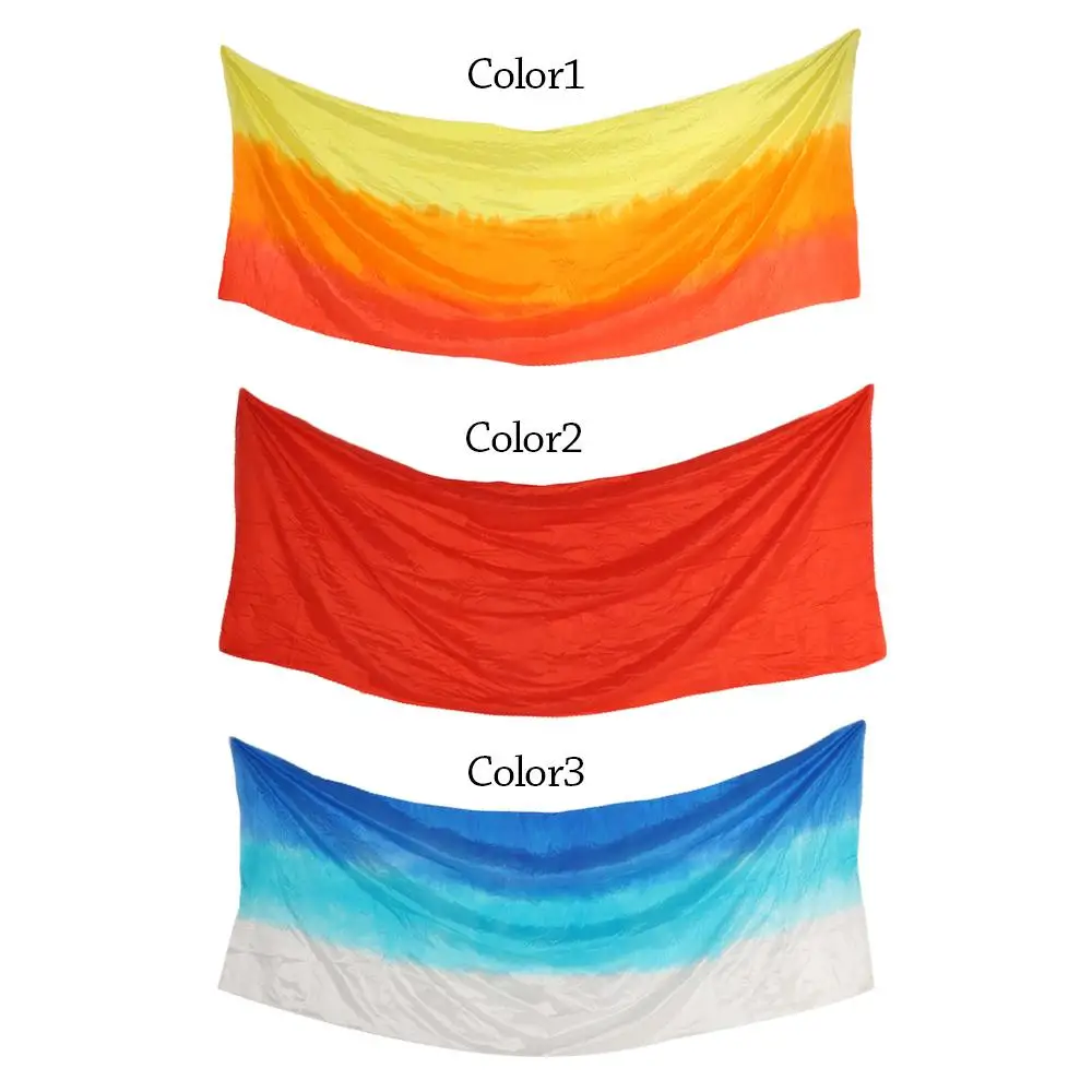 Fashion Long Gradient Color Belly Dance Veils Light Texture Long Dancing Scarf Performance Shawl