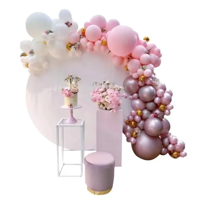 Low price 6 feet round board background wall wedding decoration wall aluminum alloy display stand background