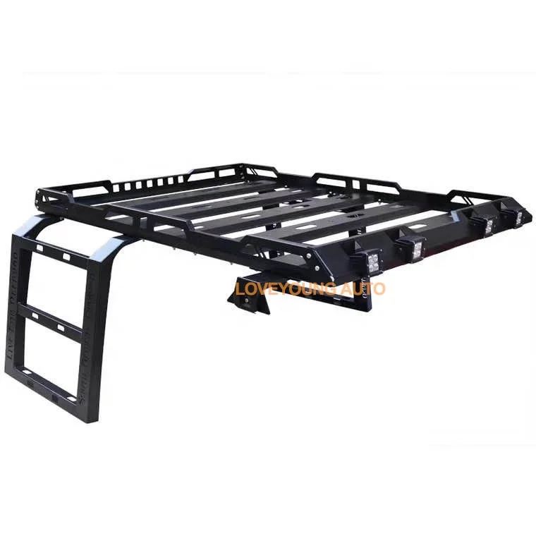 

Top Sales Steel Car Roof Rack With 2 Ladders For Jeep Wrangler JK & JL accessories Luggage Carrier