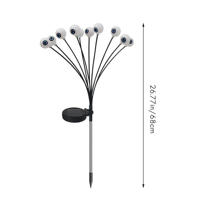 2 حزمة 20LED الشمسية هالوين مسار الضوء يتمايل بواسطة الرياح ، مقاوم للماء الشمسية هالوين حصة ضوء لحديقة ساحة الفناء دائم B
