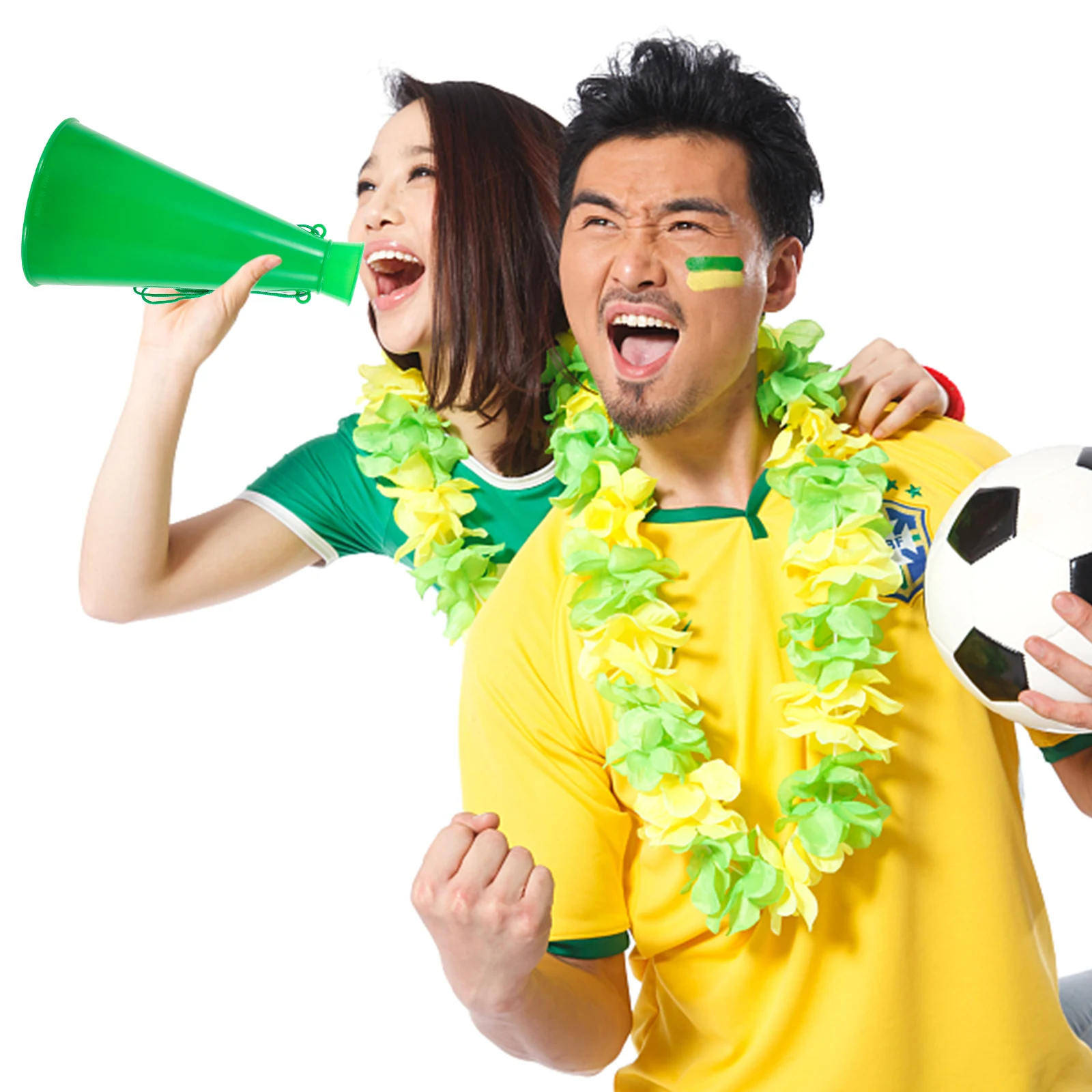 

Green Cheer Megaphones Plastic Trumpet for Parties Ceremonies Kids Props Portable Horn Sports