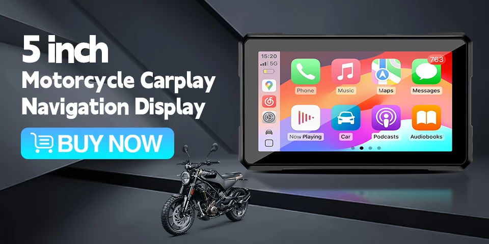 6,5 Zoll Motorrad Tragbare Smart Display IP67 Wasserdichte Drahtlose CarPlay Android Auto Abnehmbare Halterung Bluetooth Monitor – Detail 1