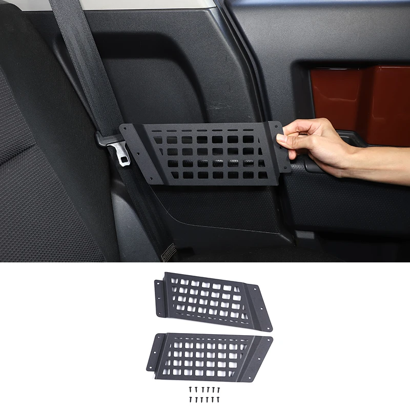 

For 2007-2021 Toyota FJ Cruiser aluminum alloy black car styling rear seat side storage finishing bezel car interior accessories