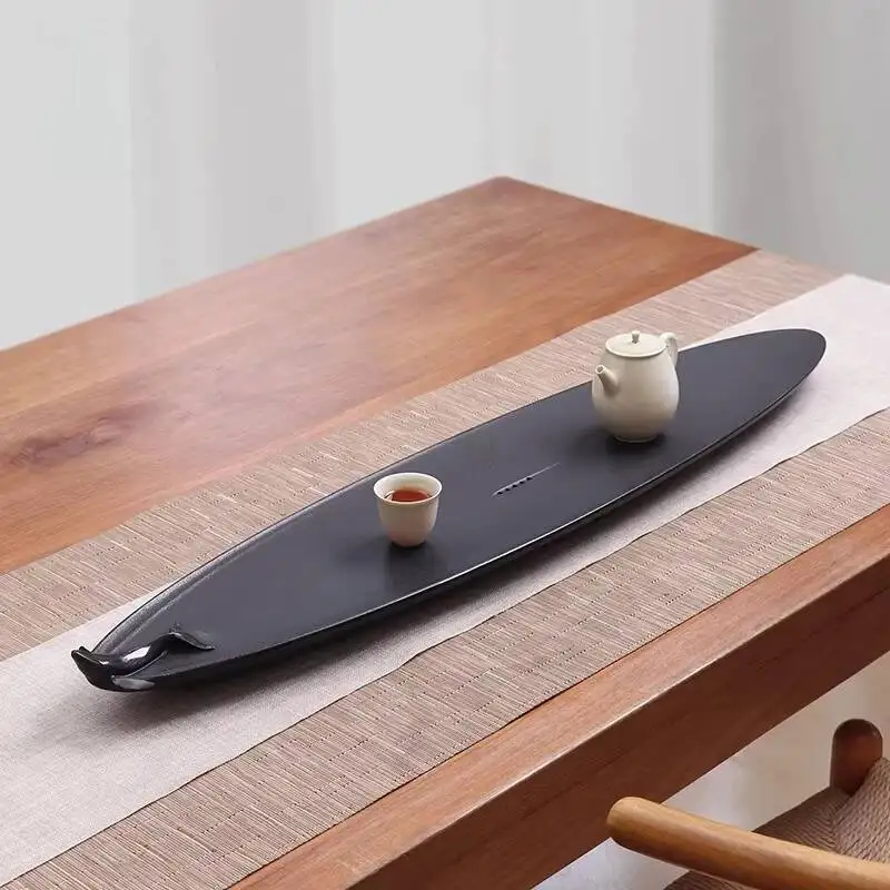 Stone Serving Tea Tray Chinese Irregular Vintage Valet Ceremony Black Tea Tray Hospitality Living Room Bandejas Home Products
