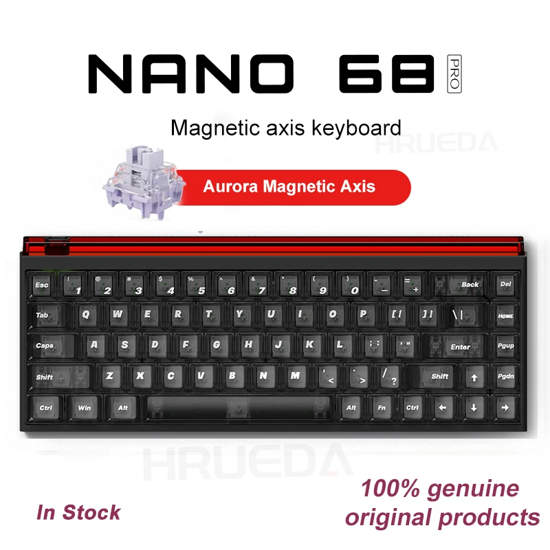 

Механическая клавиатура Madlions Nano68 Pro с магнитным переключателем, горячая замена, RGB с низкой задержкой, веб/меспомогательное оборудование, двойной драйвер, игровая клавиатура на заказ