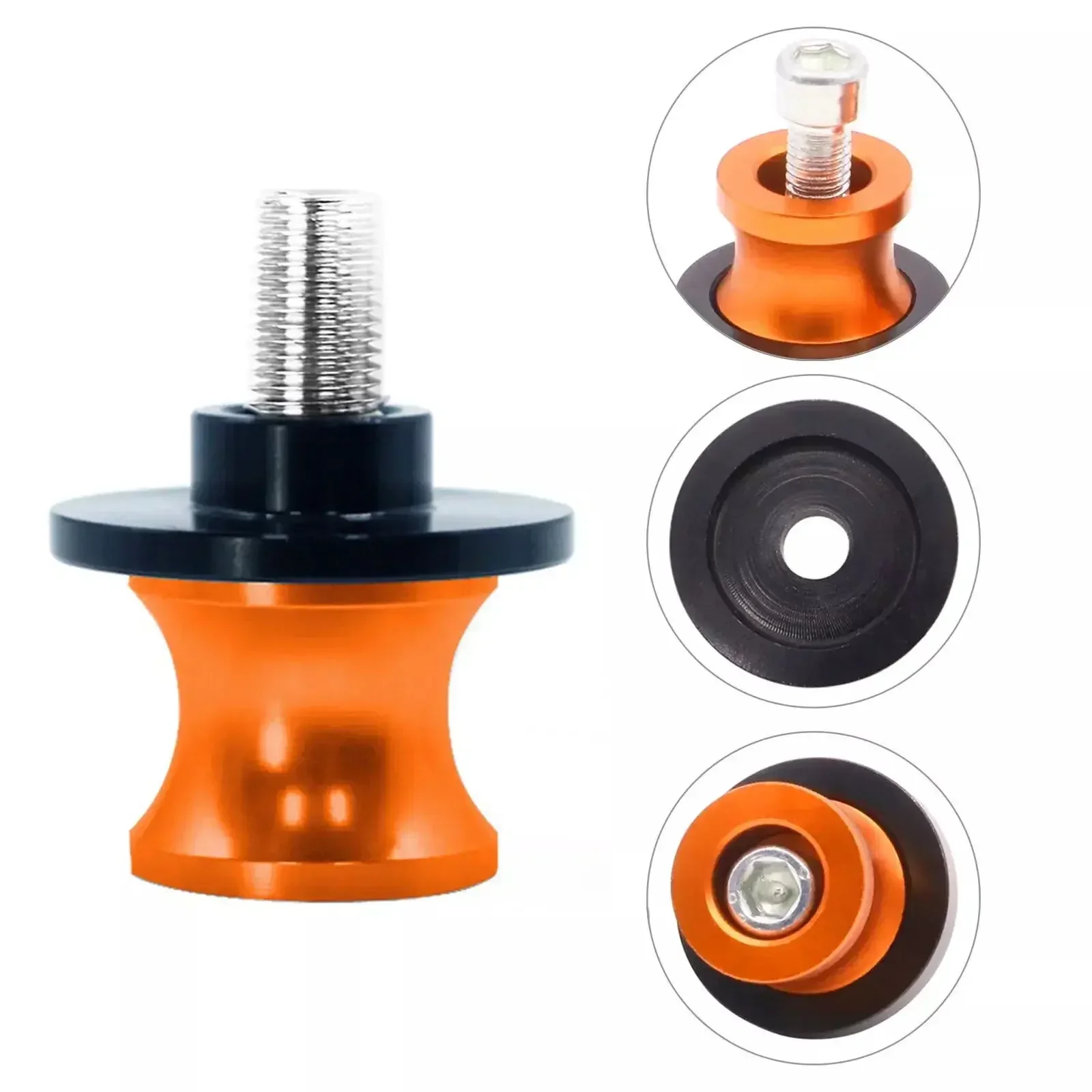 2pcs for KTM Duke 125 200 390 990 Orange M10 Swingarm Sliders Spools Paddock Stand Bobbins Swing Arm Motorcycle Accessories