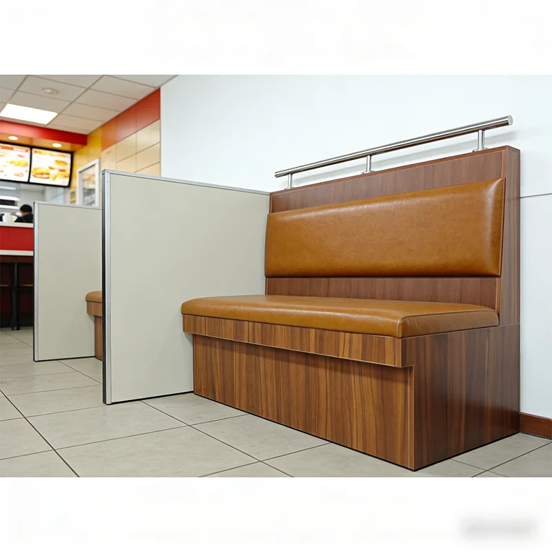 Custom Durable Restaurant Fast Food Coffee Cafe Booths Sofa Modern Black Nightclub Club Commercial Furniture Leather Living Room