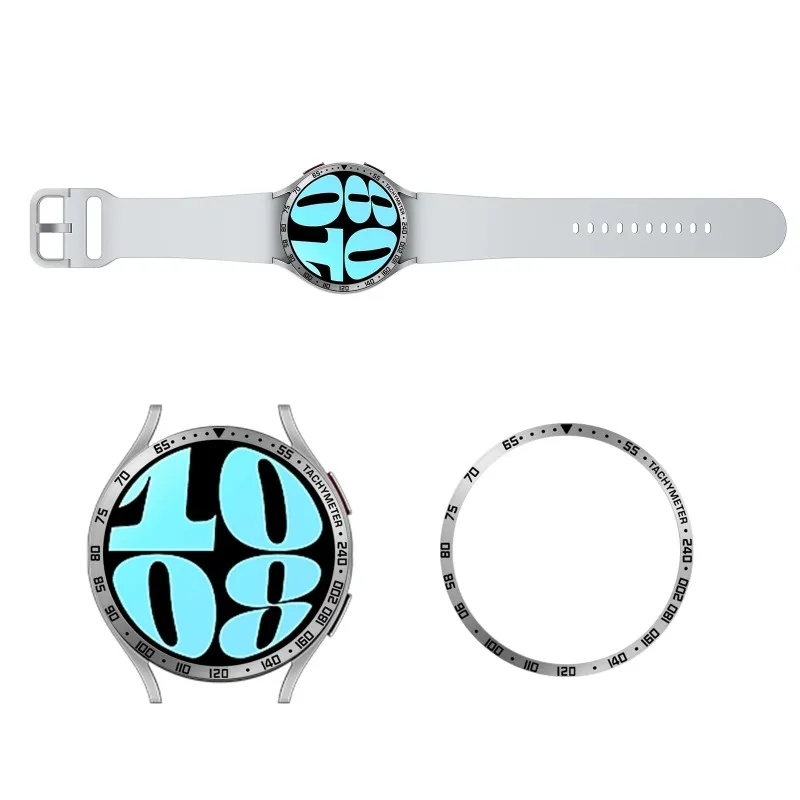 Bisel de Metal para Samsung Galaxy Watch 4/5/6/7 40mm 44mm marco de escala de tiempo de velocidad anillo protector reloj 6/4 clásico 47/43mm 46/42mm