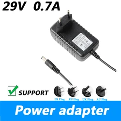 電源アダプター充電器,AC DC 29v,0.7a,700ma,5.5x2.5mmジャック