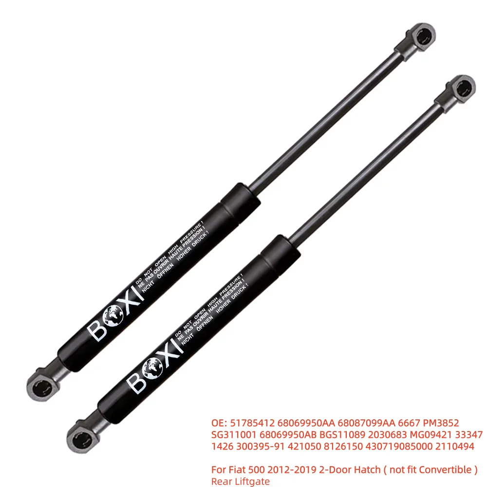 

BOXI 2 шт. задних амортизаторов для Fiat 500 2012-2019 (2-дверный хэтчбек, не подходит для кабриолета) 51785412 68069950AA
